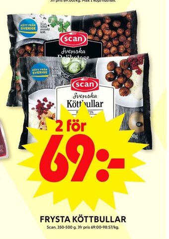 ICA Maxi Scan köttbullar erbjuda