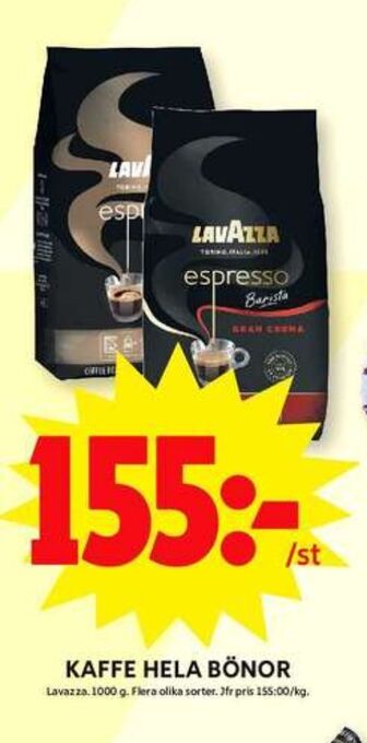 ICA Maxi Espresso barista kaffebönor erbjuda