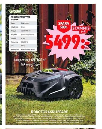 ICA Maxi Grouw robotgräsklippare erbjuda