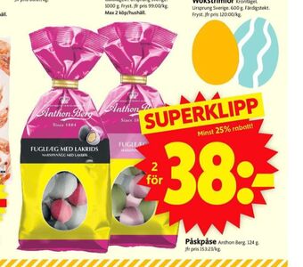 ICA Supermarket Anthon berg påskägg lakrits erbjuda