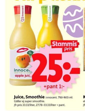 ICA Supermarket Innocent juice erbjuda