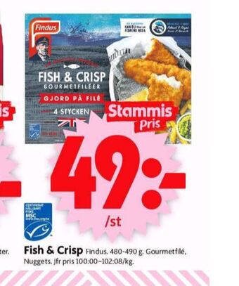 ICA Supermarket Fish & crisp fiskpinnar erbjuda
