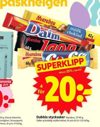 ICA Supermarket Marabou chokladbar mjölkchoklad erbjuda