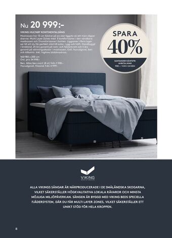 Seng Viking beds of sweden sängar erbjuda