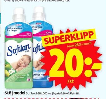 ICA Supermarket Softlan sköljmedel erbjuda