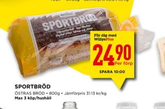 Willys Sportbröd erbjuda