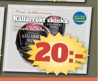 Bonum Matmarknad Källarrökt skinka erbjuda