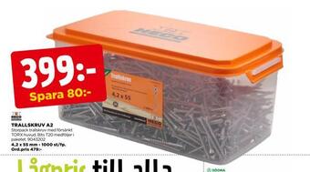 Jem&Fix Trallskruv a2 erbjuda