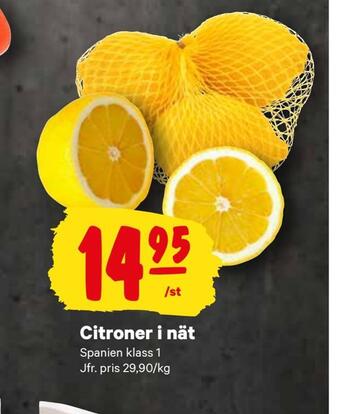 City Gross Citroner i nät erbjuda