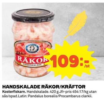 Coop Daglivs Handskalade räkor/kräftor erbjuda