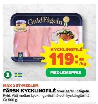 Coop Daglivs Färsk kycklingfilé erbjuda