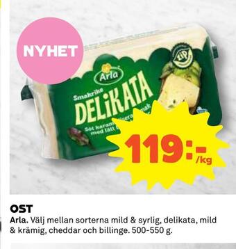Coop Daglivs Ost erbjuda