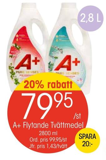 EKO A+ flytande tvättmedel erbjuda