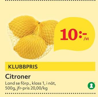 Hemköp Citroner erbjuda