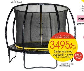 EKO Studsmatta med skyddsnät, 4 meter erbjuda