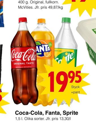 Matöppet Coca-cola, fanta, sprite erbjuda