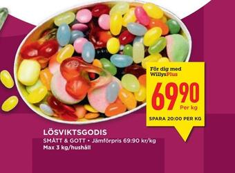 Willys Hemma Lösviktsgodis erbjuda