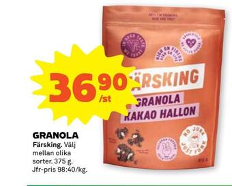 Stora Coop Granola erbjuda