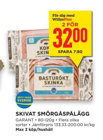 Willys Hemma Skivat smörgåspålägg erbjuda