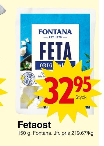 Matöppet Fetaost erbjuda