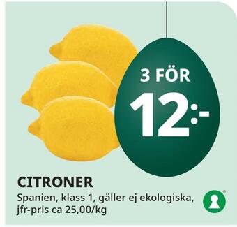 Tempo Citroner erbjuda