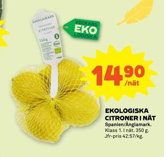 Stora Coop Ekologiska citroner i nät erbjuda