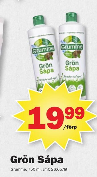 Pekås Grön såpa erbjuda