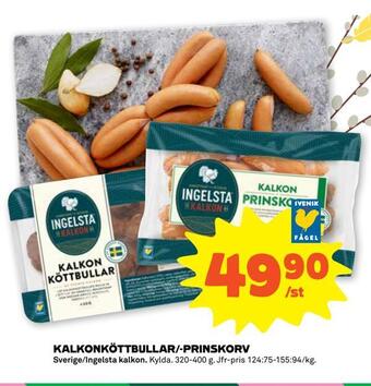 Stora Coop Kalkonköttbullar/-prinskorv erbjuda