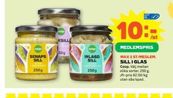 Stora Coop Sill i glas erbjuda