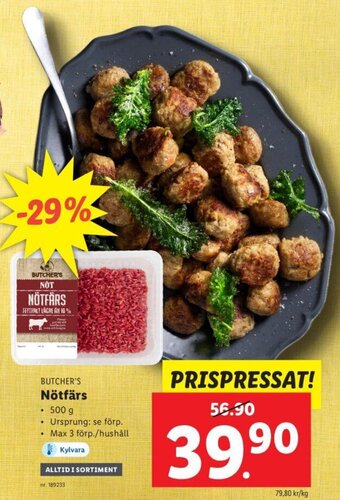 Lidl Nötfärs erbjuda