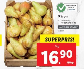 Lidl Päron erbjuda