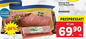 Lidl Nybergs Deli Färsk Fläskytterfilé erbjuda