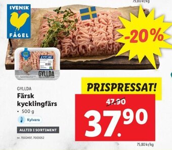 Lidl Färsk Kycklingfärs erbjuda