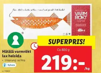 Lidl Hätälä Varmrökt Lax Helsida erbjuda