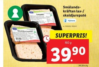 Lidl Smålandskräftan Lax-/ Skaldjurspaté erbjuda