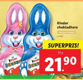 Lidl Kinder Chokladhare erbjuda