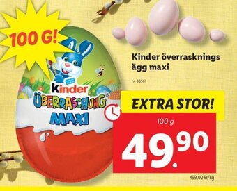 Lidl Kinder Överrasknings Ägg Maxi erbjuda