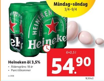 Lidl Heineken Öl 3.5% erbjuda
