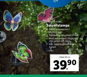 Solcellslampa