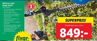 Lidl Häcksax Med Långt Skaft erbjuda