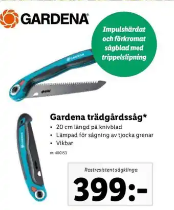 Lidl Gardena Trädgårdssåg erbjuda
