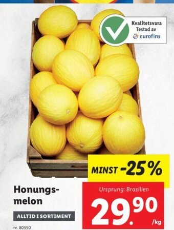 Lidl Honungsmelon erbjuda