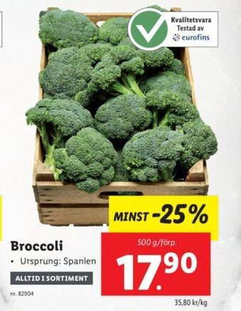Lidl Broccoli erbjuda