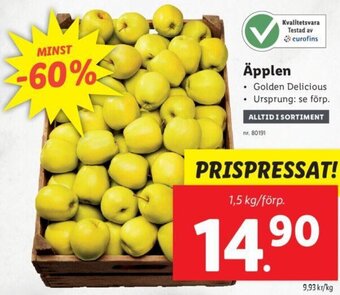 Lidl Äpplen erbjuda
