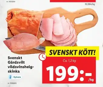 Lidl Svenskt Gårdsvilt Vildsvinshelgskinka erbjuda