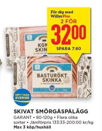 Willys Skivat Smörgåspålägg erbjuda