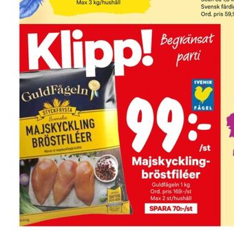 City Gross Guldfågeln kycklingbröstfilé erbjuda