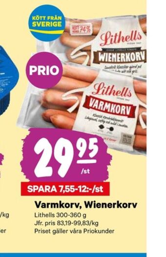 City Gross Lithells varmkorv erbjuda