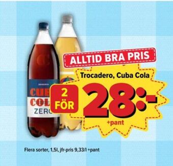 Östenssons Cuba cola zero läskedryck erbjuda