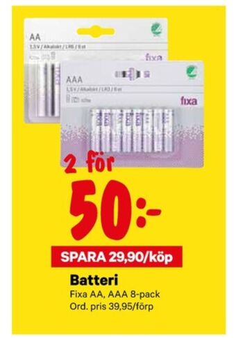 City Gross Fixa batterier erbjuda